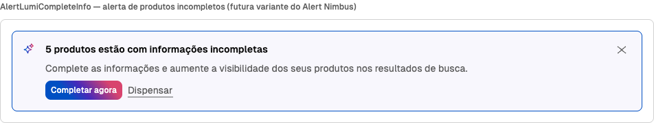 Alert com estilo de IA